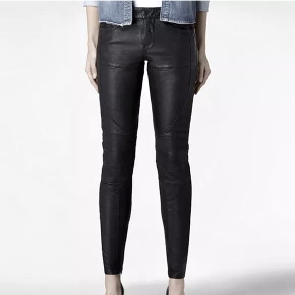 Allsaints Mauritius Leather Skinny Pants - Picture 1 of 8